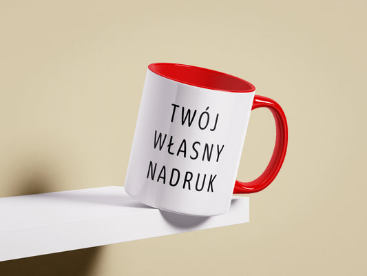Kubek z własnym nadrukiem - CZERWONY